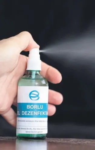 Borlu dezenfektan haftaya raflarda