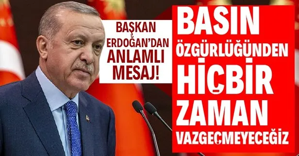 Erdoğan'dan 10 Ocak Çalışan Gazeteciler Günü mesajı