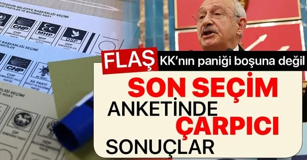 Son seçim anketinde çarpıcı sonuçlar: Muhalefetin polemik yaratma çabaları boşuna değil!