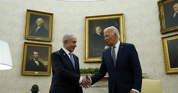 ABD Başkanı Biden, Beyaz Saray'da Netanyahu ile bir araya geldi! Kirli planı ABD basını yazdı: "Zora düştü Amerika'ya koştu"