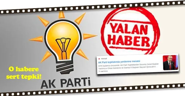 AK Parti’den Hürriyet gazetesine yalanlama: Ne ilçe başkanlarımız Ankara’ya çağırılmıştır...