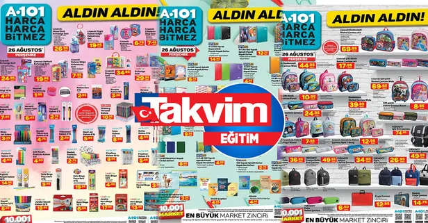 Okul ve beslenme çantası, kalem, defter... A101 kırtasiye ürünleri geldi mi, ne zaman gelecek? 2022 A101 okul malzemeleri kataloğu yayımlandı mı?