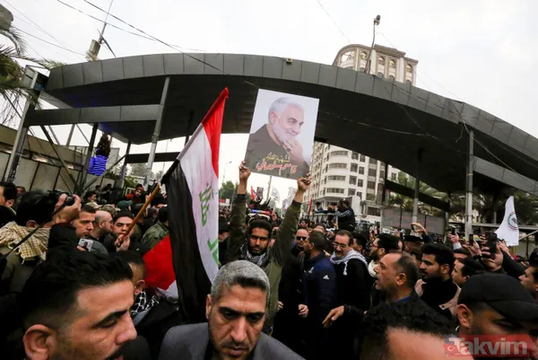 Trump'ın emriyle öldürülen Süleymani'nin cenazesinden ilk kareler! ABD detayı dikkat çekti - 4