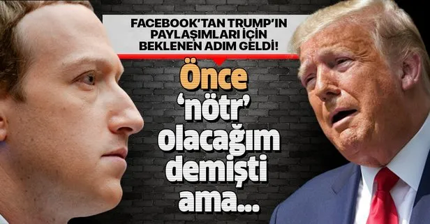 Facebook’ta artık Trump’ın paylaşımlarını gözden geçirecek!