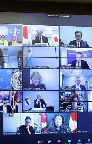 Son dakika: Ticaret Bakanı Ruhsar Pekcan OECD toplantısında konuştu: Dünya pandemi nedeniyle eşi görülmemiş zorluklarla karşı karşıya