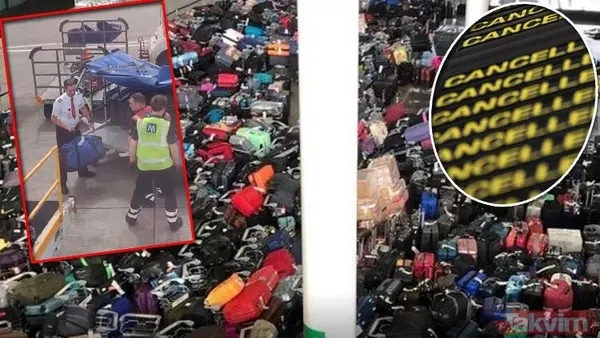Avrupa'da havalimanı kaosu büyüyor! Uçuşlar iptal, planlar alt üst oldu: Pilotlar bagaj taşırken görüntülendi - 1