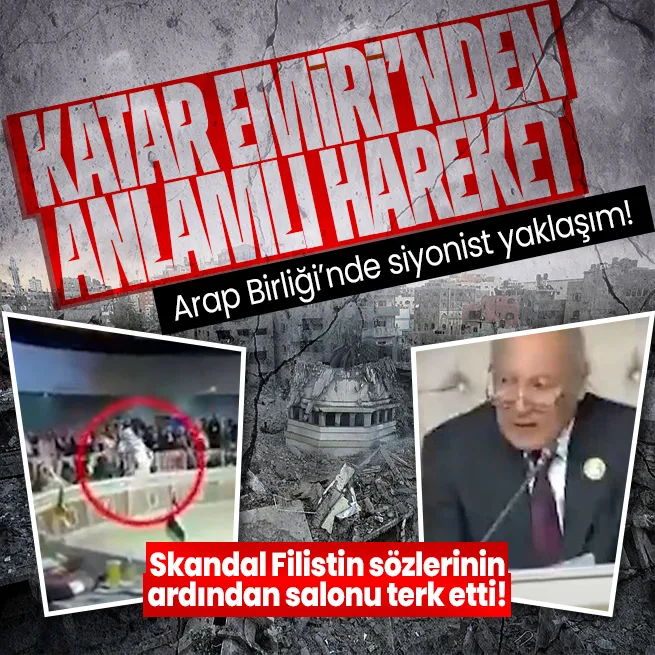 Son dakika: Arap Birliği Genel Sekreteri Ahmed Abul Ghaitin skandal Filistin tanımına Katar Emiri Al Saniden tepki! Salonu terk etti