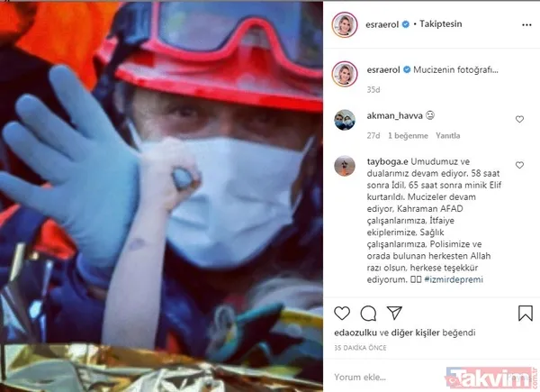 Elif bebek 65 saat sonra Türkiye'ye umut oldu! Ünlülerden Elif Perinçek paylaşımı: Bize yaşattığın mutluluk ve umut... - 6