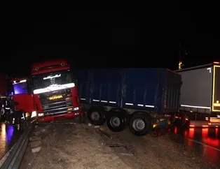 Manisa’da alkollü tır şoförü yoldan çıktı