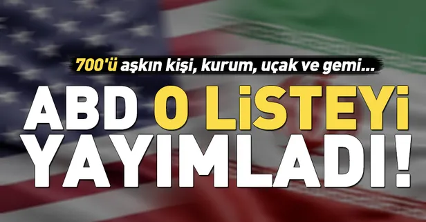 ABD Hazine Bakanlığı, İran'a yönelik yeni ambargo listesini yayımladı