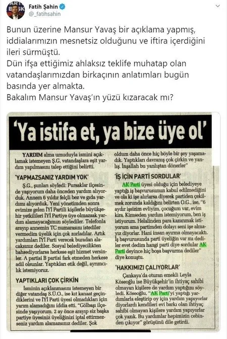 Mansur Yavaş'ın skandal uygulamasına tepki yağıyor-1
