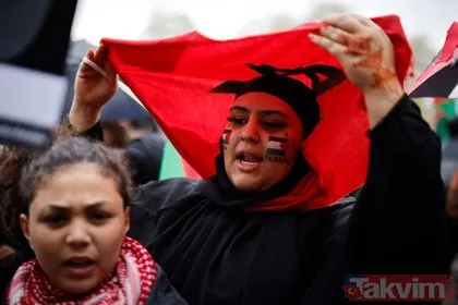 SON DAKİKA: Filistinlilerin katledilmesi protesto ediliyor! Binler Londra’da İsrail Büyükelçiliği’ne yürüyor