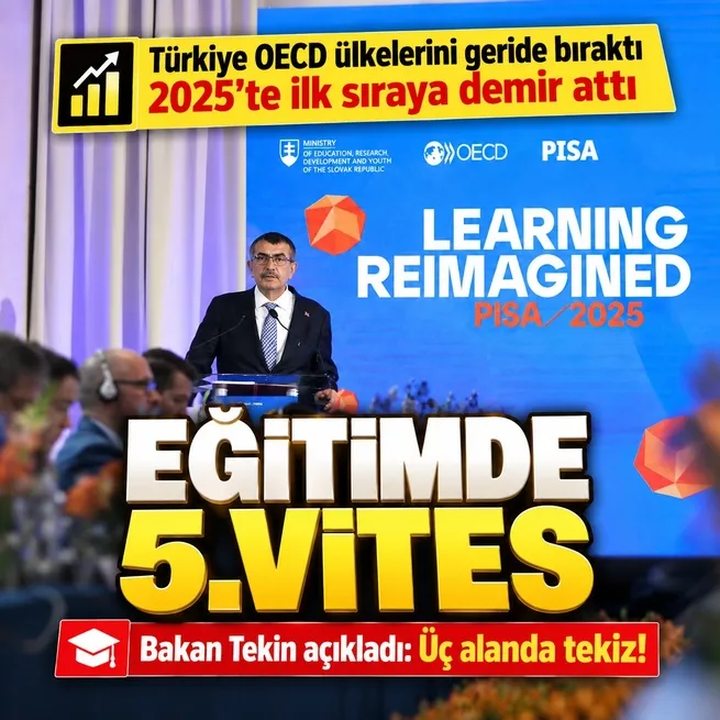 PISA 2025 sonuçları: Türkiye fen bilimlerinde 494 puanla OECD ortalamasını geçti, en fazla puan artışını gösterdi