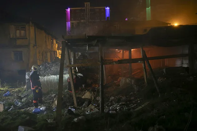 Ankara'da gecekonu yangını
