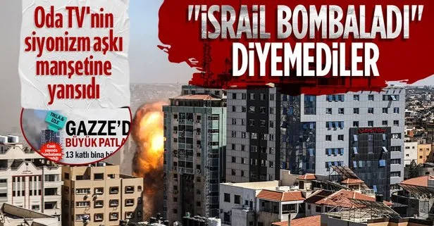 Odatv’den skandal manşet: İsrail’in bombaladığı binayı 13 katlı bina çöktü başlığıyla verdi