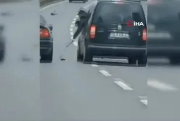 İstanbul trafiğinde levyeli saldırı!