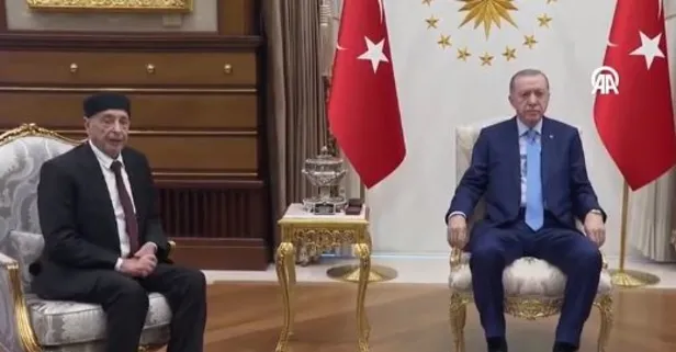 Son dakika: Başkan Erdoğan Libya Temsilciler Meclisi Başkanı Akile Salih'i kabul etti