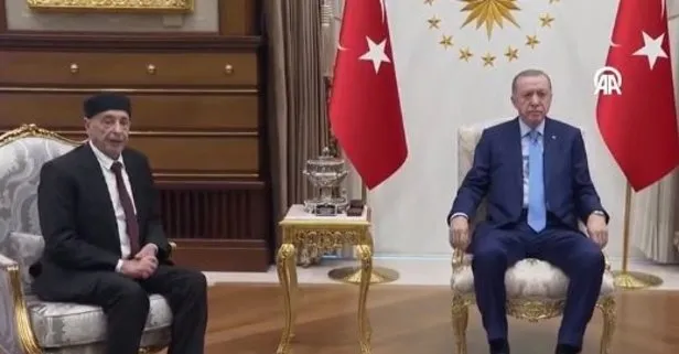 Son dakika: Başkan Erdoğan Libya Temsilciler Meclisi Başkanı Akile Salih’i kabul etti