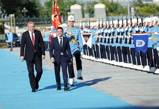 Ukrayna Devlet Başkanı Zelenskiy Ankara'da | Başkan Erdoğan resmi törenle karşıladı-4