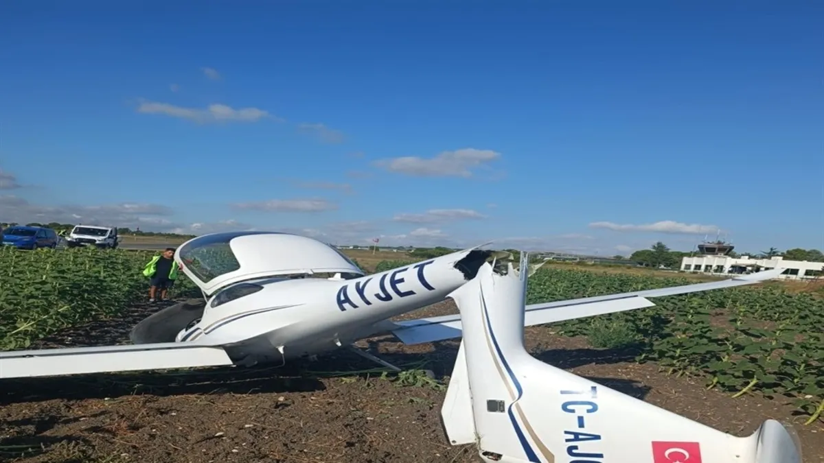 Çatalca'da eğitim uçağı sert iniş yaptı: Öğrenci pilot yaralandı