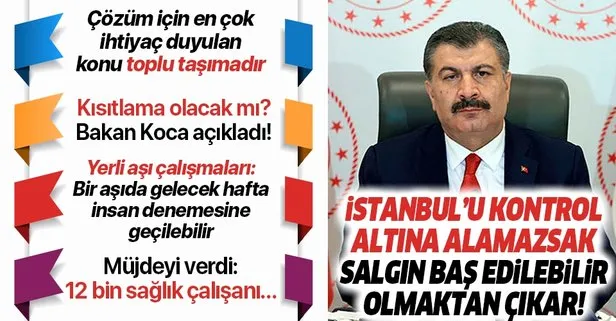 Bakan Koca'dan önemli açıklamalar
