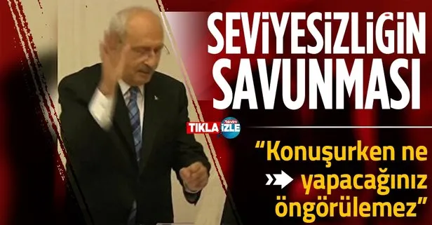 CHP Genel Başkanı Kemal Kılıçdaroğlu, Gazi Meclis’te yaptığı seviyesiz el hareketini savundu!