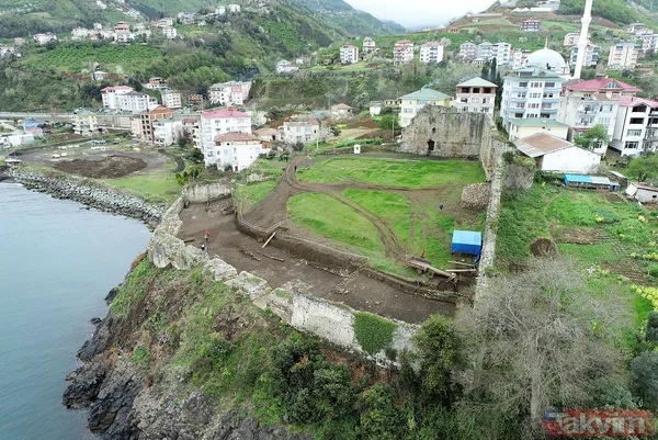 Trabzon'da 13. yüzyıldan kalma Akçakale Kalesi'nin kalıntıları deniz dibinden çıkarılıyor - 8