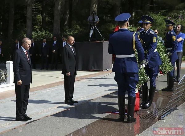 Cumhurbaşkanı Erdoğan Azerbaycan'da resmi törenle karşılandı - 45