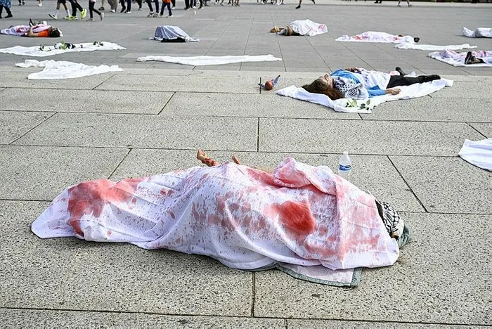 ABD Washington'da katil İsrail'in Gazze'ye yönelik saldırılarına karşı sembolik protesto eylemi düzenledi-2