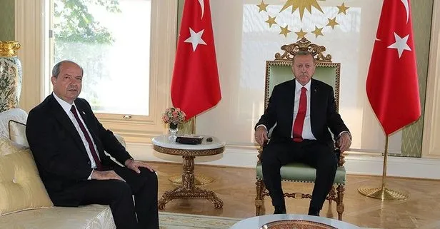 Son dakika: Başkan Erdoğan, Ersin Tatar’ı kabul etti