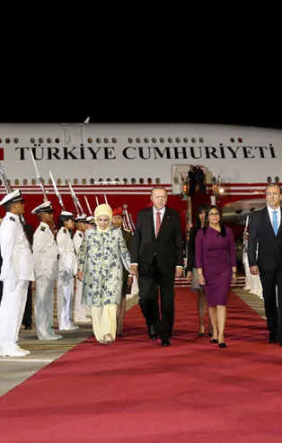 Başkan Erdoğan Venezuela'da böyle karşılandı