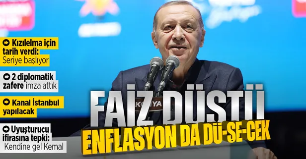 Başkan Erdoğan'dan net mesaj: Faiz tek haneye indi enflasyon da düşecek