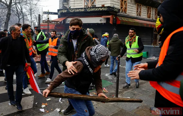 Terör örgütü PKK yanlıları Paris'i savaş alanına çevirdi! Türkiye'deki siyasi ayak HDP iftiraya başladı - 31