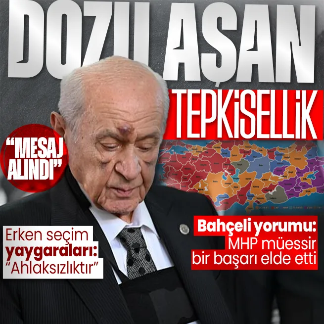 MHP Genel Başkanı Devlet Bahçeliden seçim değerlendirmesi! Erken seçim çığırtkanlarına tepki: Erdoğana desteğimiz sonuna kadar sürecek