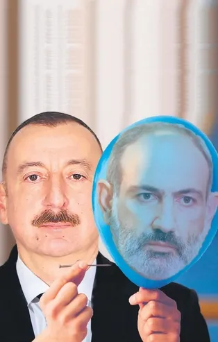 Avrupa'nın ve ABD'nin gazıyla şişen Ermeni Paşinyan Türk tokadı yiyince çark etti!