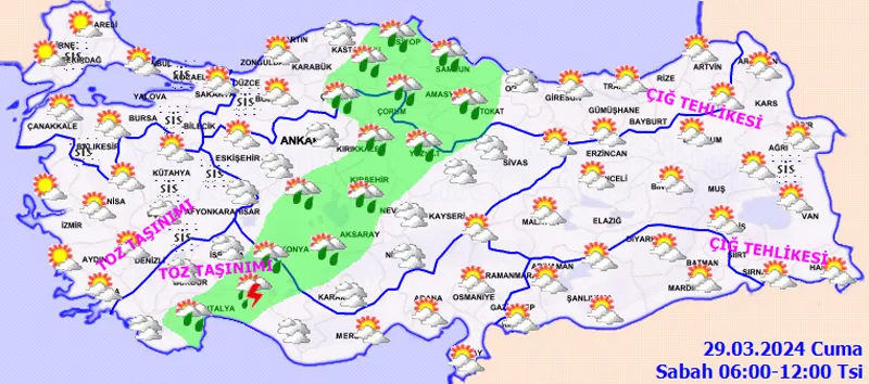 HAVA DURUMU | İstanbul'da alarm! Meteoroloji'den uyarı üstüne uyarı! 4 gün sürecek! Alerjisi olanlar dikkat | 29 Mart 2024 hava durumu-5