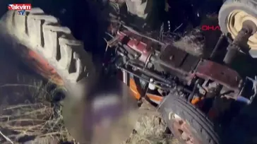 Osmaniye'de traktör dere yatağına devrildi: Karı koca hayatını kaybetti
