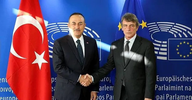 Son dakika: Çavuşoğlu, Avrupa Parlamentosu Başkanı Sassoli ile görüştü