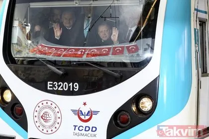 Başkan Erdoğan Halkalı - Gebze Marmaray hattında makinist koltuğuna oturdu