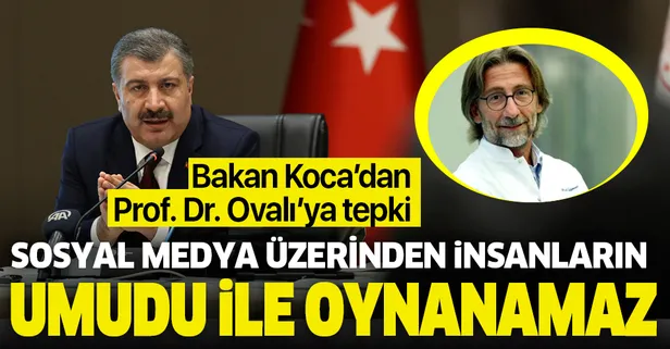 Sağlık Bakanı Fahrettin Koca'dan Prof. Dr. Ercüment Ovalı'ya 'Dornaz Alfa' tepkisi