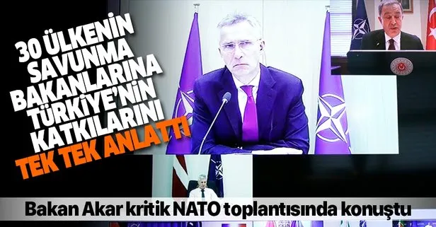 Son dakika: Milli Savunma Bakanı Akar kritik toplantıda Türkiye’nin NATO’da yaptığı katkıları anlattı