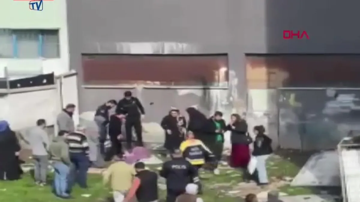 Cam silen kadın üçüncü kattan düştü