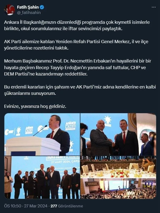 Ankara'da 22 YRP'li istifa edip AK Parti'ye geçti: Başkan Erdoğan'ın yanında saf tuttular, CHP - DEM'e kazandırmayı reddettiler-4