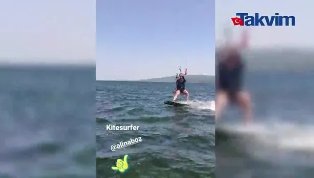 ‘On parmağında on marifet’ Alina Boz bu sefer denizde şov yaptı!