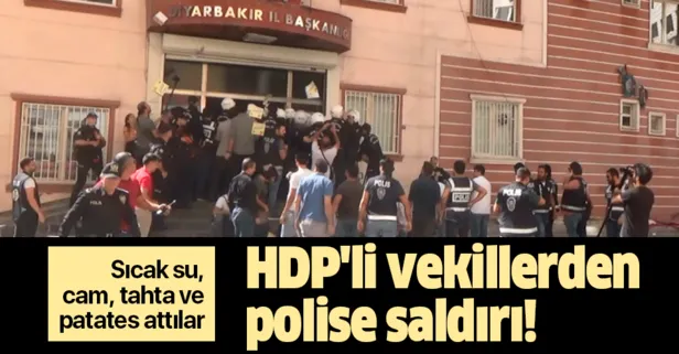 HDP'li vekillerden polise sıcak su ve cam bardaklı saldırı!