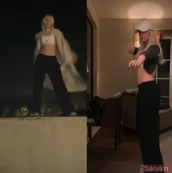 Aleyna Tilki önce çatıda sonra odada dans etti! Gören şaştı kaldı! Sosyal medya ikiye bölündü: 'Dünya starı olacakken ziyan oldu' - 6