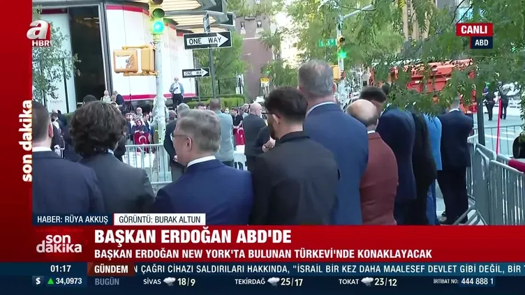 Başkan Erdoğan New York'taki Türkevin'e giriş yaptı