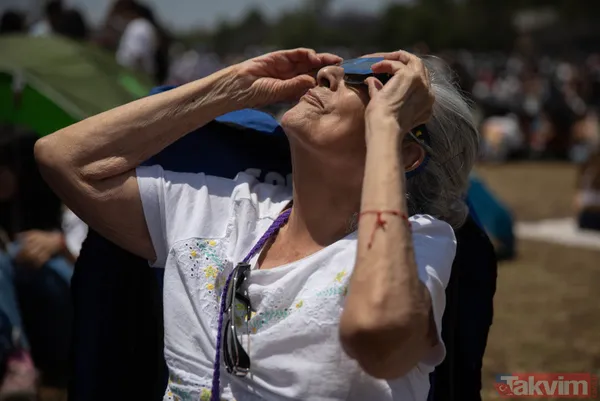 2024 yılının ilk tam Güneş tutulması ABD'de gerçekleşti | Milyonlarca kişi yakından takip etti! İşte o renkli anlar... - 9