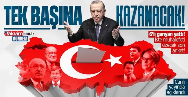 İşte Başkan Erdoğan’ın masasındaki son anket! AK Parti ve Başkan Recep Tayyip Erdoğan’ın oy oranı ne? 6’lı masa buna çok üzülecek