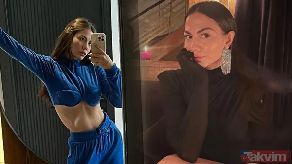 Demet Özdemir'in derin karın dekoltesinin fiyatı dudak uçuklatan cinsten! Mavi eşofmanın gizemi - 1